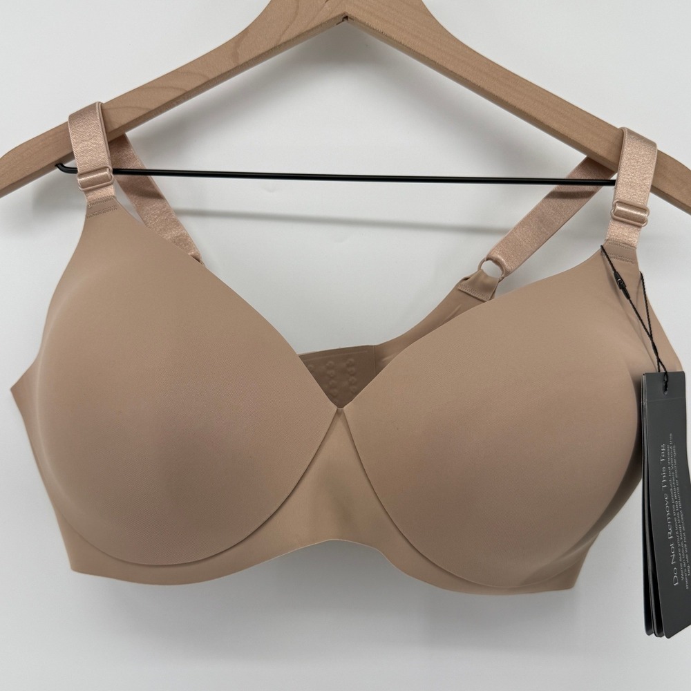 EBY Pain Free T-Shirt Bra Wireless Nude Beige 40D Comfortable Adjustable New